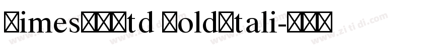 TimesLTStd BoldItali字体转换